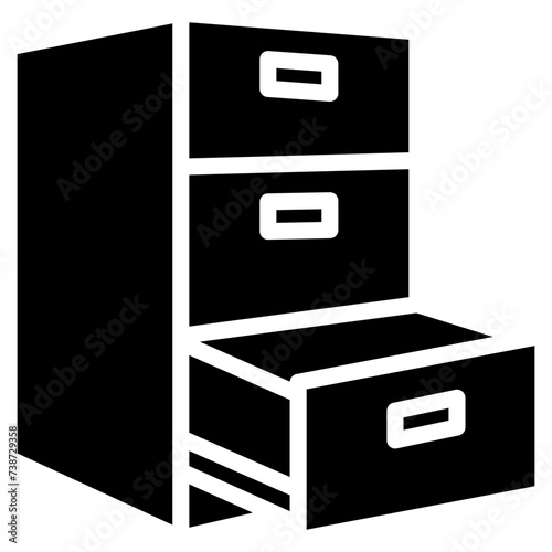 File Cabinet Icon Element For Design
