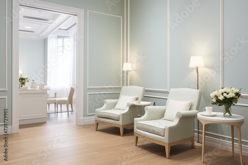 Cozy therapy room with comfortable chairs and soft lighting for healing conversation