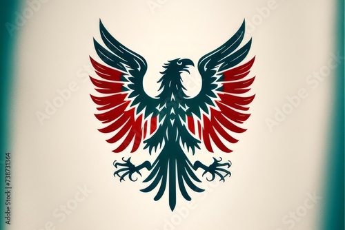 Heraldic eagles, falcons and hawks