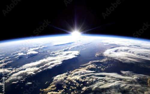 Illustration of the round earth seen from space