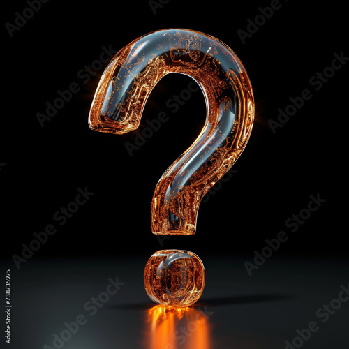 Question mark floating