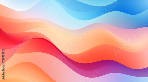 colorful abstract wave background. horizontal colorful abstract wave background with dark salmon, abstract background with paper cut shapes. Colorful carving art. Paper craft with wave background.