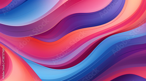 colorful abstract wave background. horizontal colorful abstract wave background with dark salmon, abstract background with paper cut shapes. Colorful carving art. Paper craft with wave background.