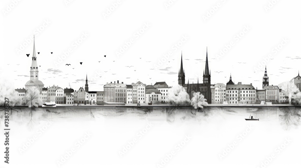 Stockholm old town Gamla Stan cityscape