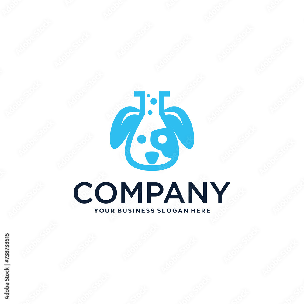 dog logo design with laboratory dog logo design with laboratory