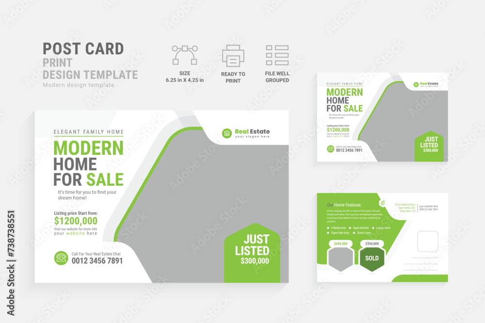 Engage real estate investors with our captivating postcard templates. Perfect for advertising properties & boosting sales