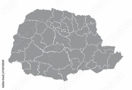 Parana regions map photo