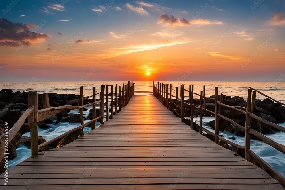 Footbridge by the Sea: A Beach for Meditation, Calm Journeys, Sunset Yoga, and Hormone Relaxation