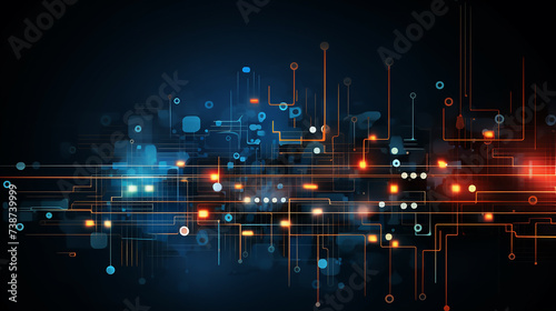 abstract colorful technology business Mordan background. Digital technology banner background.