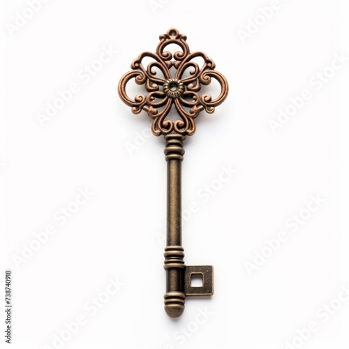  medieval graphic key isolated on solid background