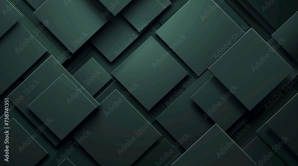 Dark green color abstract shape background presentation design. PowerPoint and Business background. - obrazy, fototapety, plakaty 