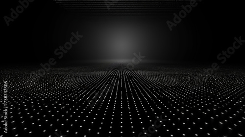 abstract black Background of an empty room with white neon light. Dark abstract background. Product showcase with spotlight. Black studio room background. Use as montage for product display.