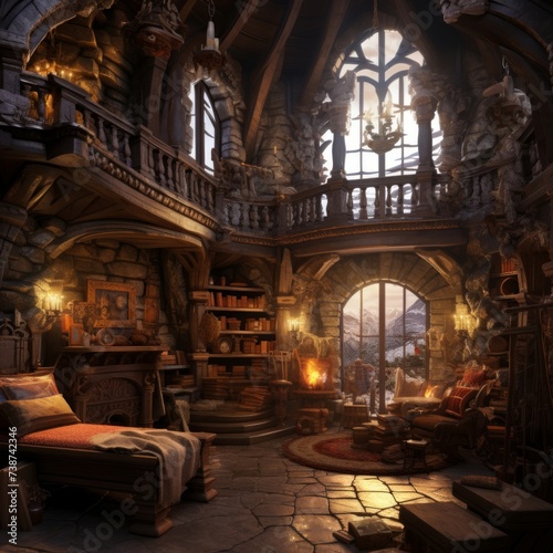 the wizard's room fantasy style art © ProArt Studios