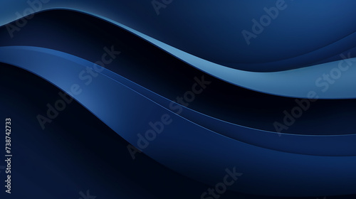 Dark blue paper waves abstract banner design. Futuristic abstract background. Glowing flowing wave lines design. Modern shiny blue moving lines element. Future technology Elegant wavy background.