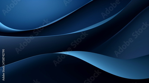 Abstract blue wave design with line on dark blue background. curve and wave on dark navy blue background. 3D modern wave curve abstract presentation background. Luxury dark wave.