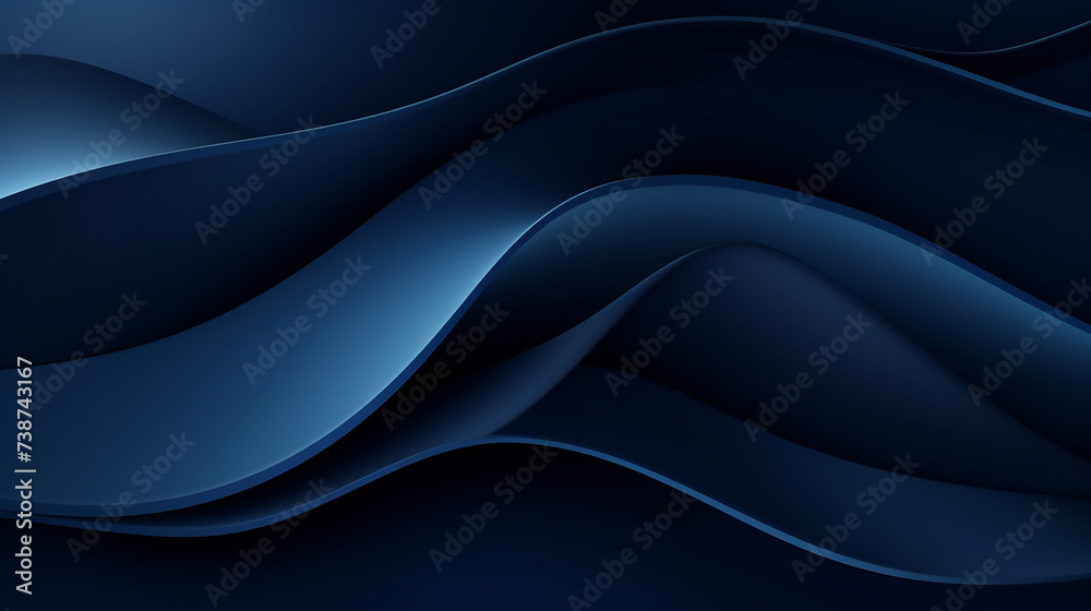 abstract dark blue wavy wave background with lines design. blue ...