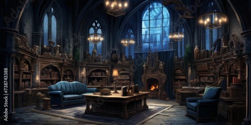 the wizard's room fantasy style art photo