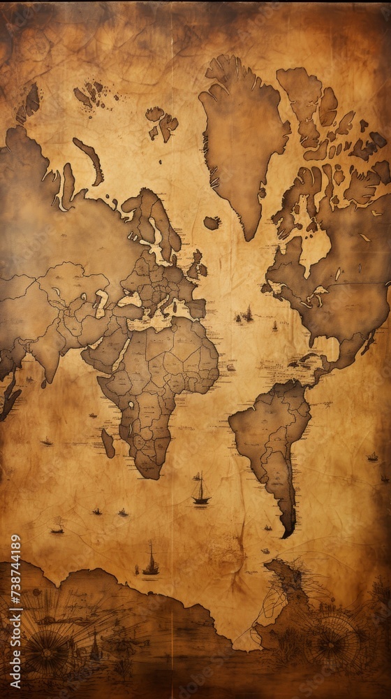 Old map of the world