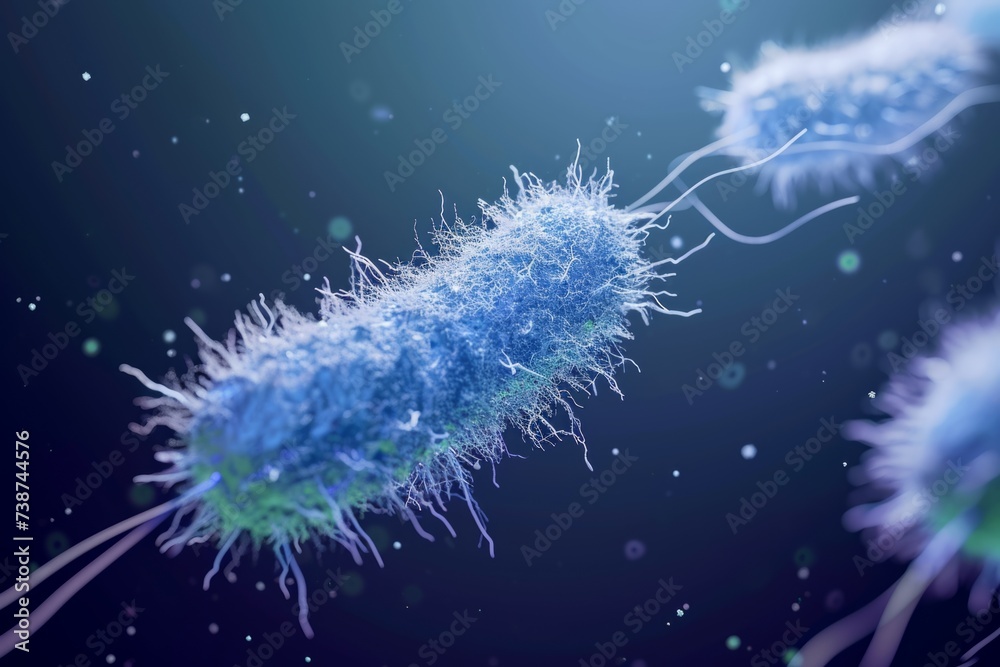 Microscopic bacteria coli infection intestinal micro germ microbe bacterium mold health organism medical treatment microorganism disease bacillus pathogen illness microbiology research biotechnology