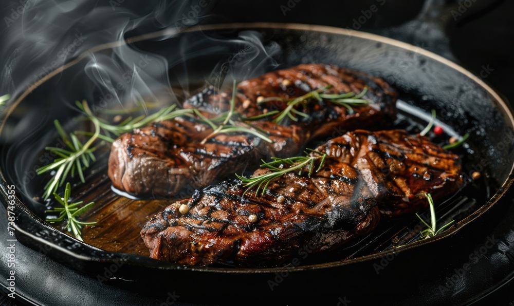 restaurant serving with a grill pan concept restaurant serving with a grill pan concept