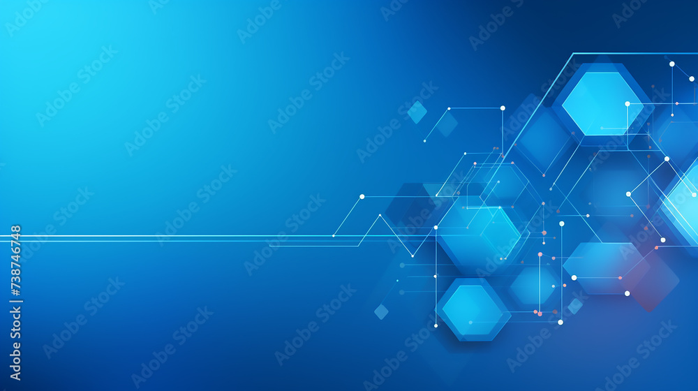 Naklejka premium technology futuristic digital concept square pattern with lighting glowing particles square. Digital technology world. Business virtual concept. technology dark blue color background. Hi-tech digital.