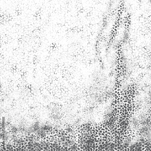 Distressed black texture. Dark grainy texture on white background. Dust overlay textured. Grain noise particles. Rusted white effect. Grunge design elements. Vector illustration