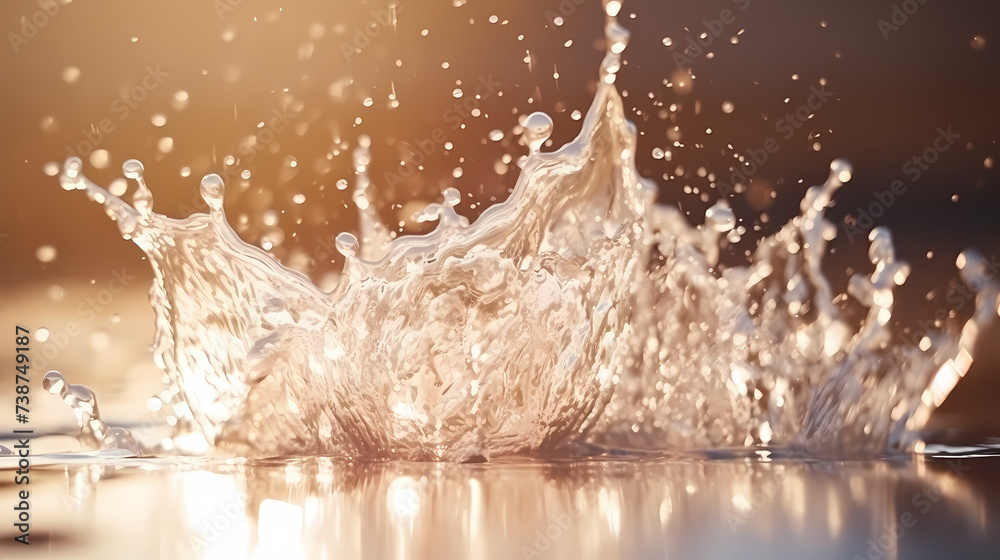 Water splash background, blurred defocused image of water hitting wall ground Water splash background, blurred defocused image of water hitting wall ground