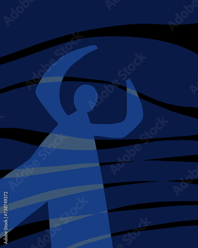 Human body feeling trauma pain illustration