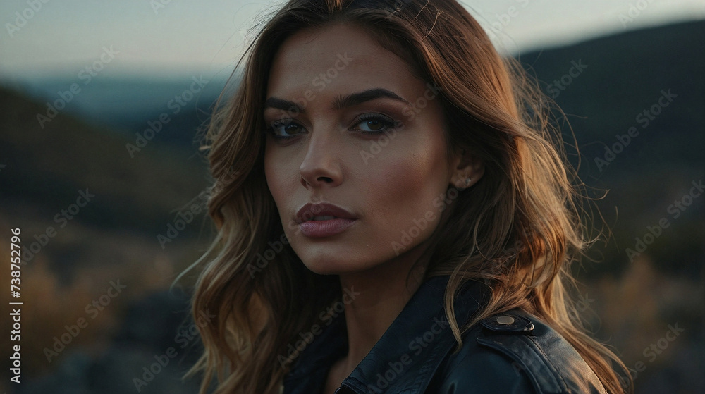 Close up photo of a beautiful female model taken close up with a bokeh effect background Close up photo of a beautiful female model taken close up with a bokeh effect background