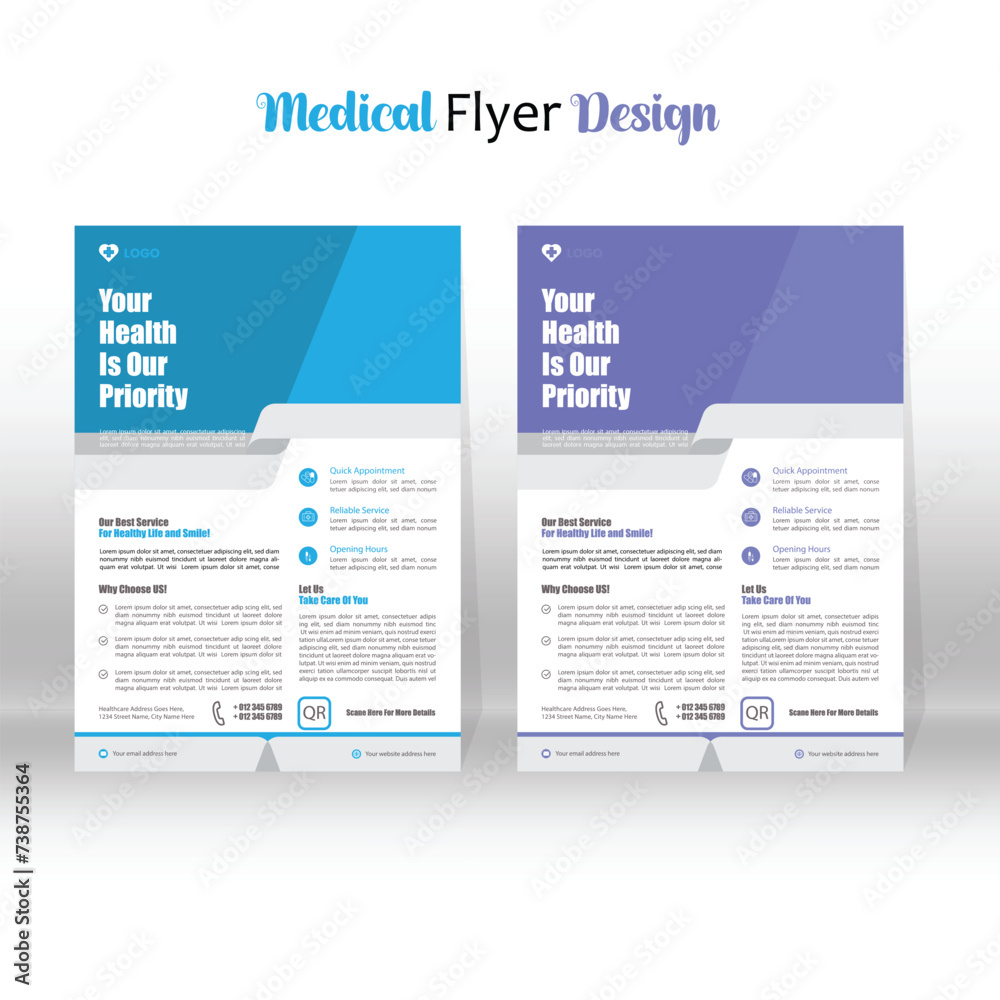 free vector Medical Flyer design free vector Medical Flyer design