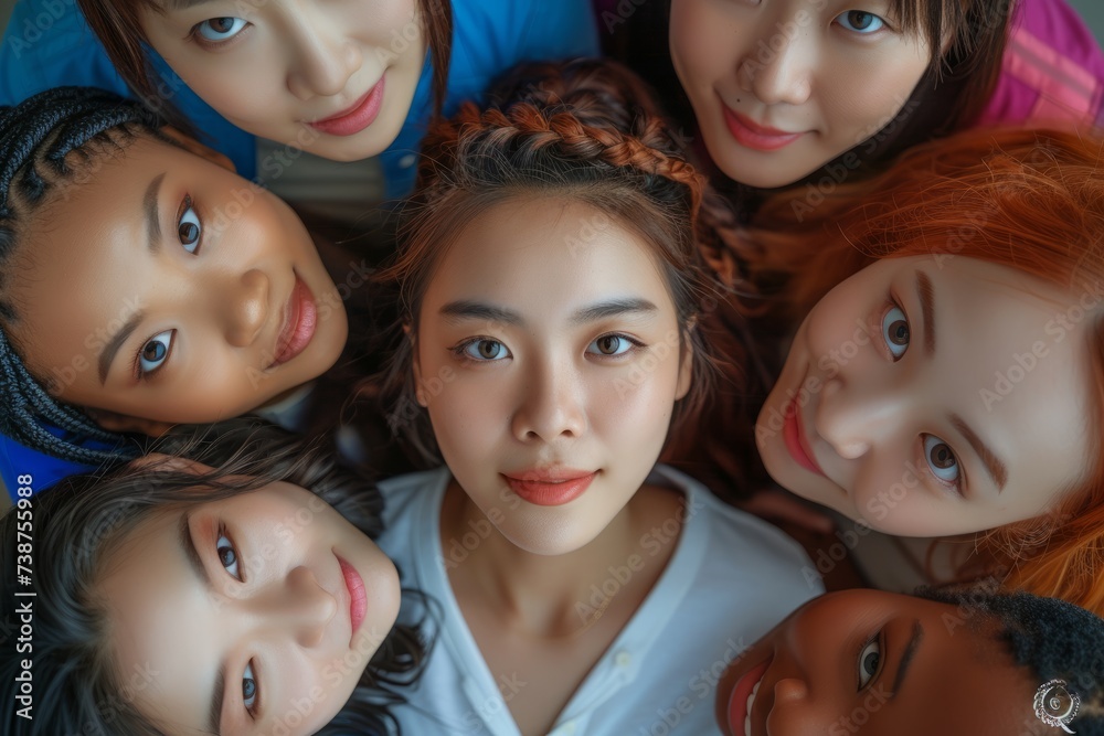 A businesswoman manages a diverse team fostering inclusivity and embracing different perspectives A businesswoman manages a diverse team fostering inclusivity and embracing different perspectives