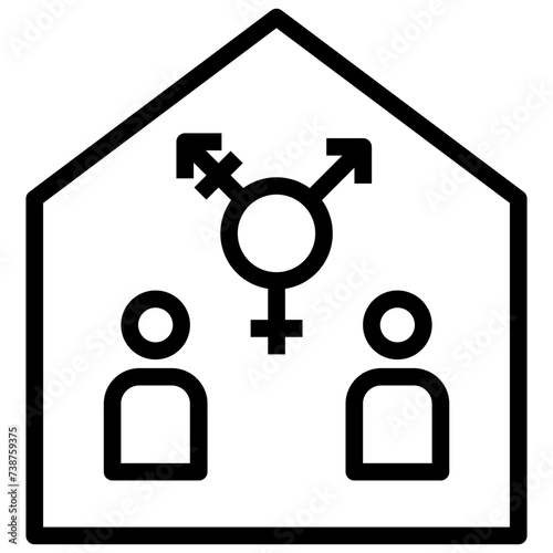 homosexual outline style icon