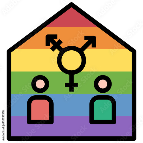 homosexual filled outline style icon