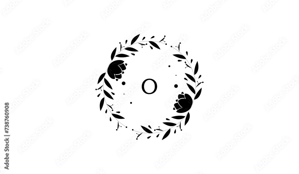 Luxury Double Flower Alphabetical Logo Luxury Double Flower Alphabetical Logo
