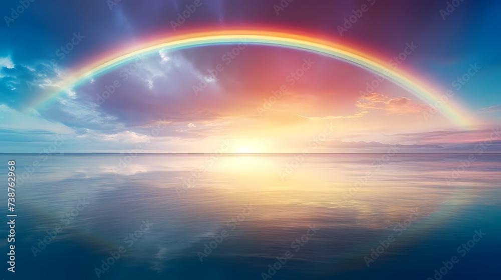 Rainbow background, beautiful scenery Rainbow background, beautiful scenery