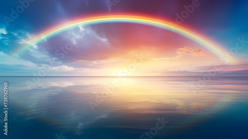 Rainbow background  beautiful scenery