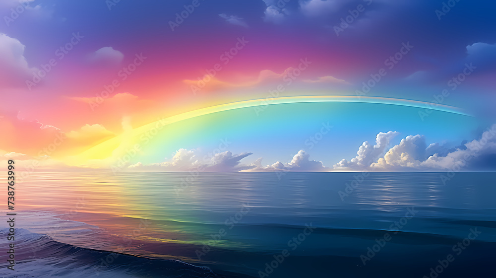 Rainbow background, beautiful scenery Rainbow background, beautiful scenery