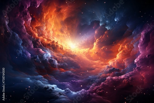 it looks like a painting of a galaxy in space