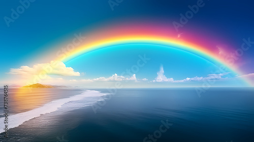 Rainbow background  beautiful scenery
