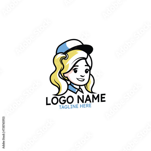 child logo  kid character vector