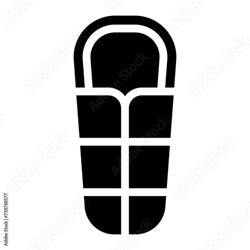 sleeping bag glyph icon