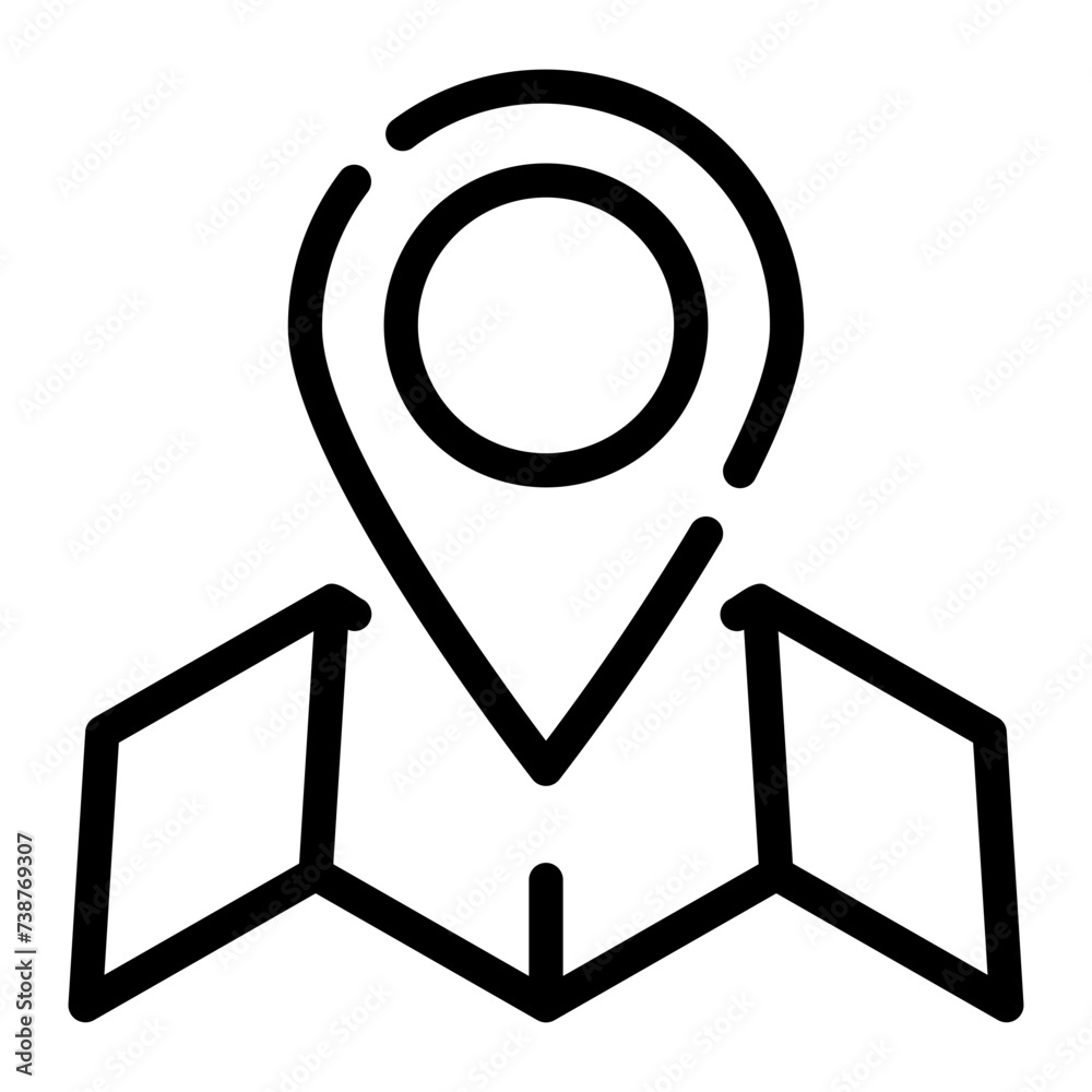map line icon map line icon