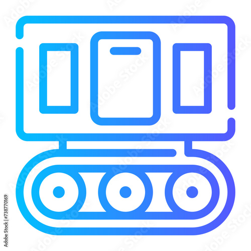 tracked vehicle gradient icon