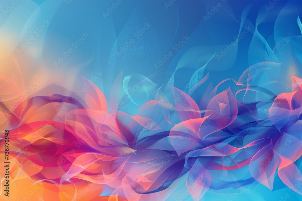 Colors of may, abstract background with waves in blue, pink, orange and yellow huess, and with copyspace for your text. May background banner for special or awareness day, week or month Colors of may, abstract background with waves in blue, pink, orange and yellow huess, and with copyspace for your text. May background banner for special or awareness day, week or month