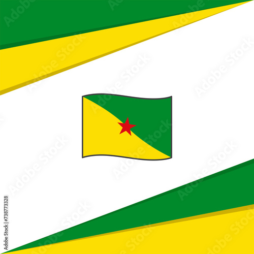 French Guiana Flag Abstract Background Design Template. French Guiana Independence Day Banner Social Media Post. French Guiana Design