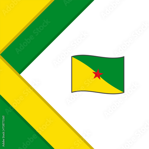 French Guiana Flag Abstract Background Design Template. French Guiana Independence Day Banner Social Media Post. French Guiana Illustration