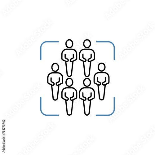 population control concept line icon. Simple element illustration. population control concept outline symbol design.