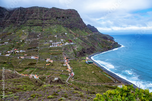 Hermigua Beach, Island La Gomera, Canary Islands, Spain, Europe. photo