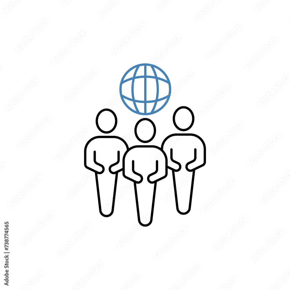 inhabitant concept line icon. Simple element illustration. inhabitant concept outline symbol design. inhabitant concept line icon. Simple element illustration. inhabitant concept outline symbol design.
