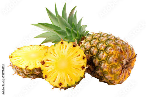 Pineapple whole and sliced